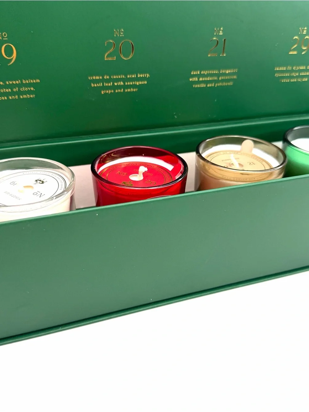 Ninety Six Four Scented Candles Set No 19 20 21 29 Votive Glass Jar Holiday Set
